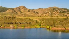  Presentation with popular - Presentation theme consisting of horsetooth-reservoir-in-northern-colorado background and a gold colored foreground