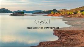  Presentation with boating - Cool new slide set with horsetooth-reservoir-in-northern-colorado backdrop and a light gray colored foreground