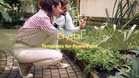  Presentation with urban design - Cool new presentation theme with horticulturists-young-desinger-working backdrop and a tawny brown colored foreground