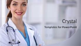  Presentation with doctor asian obese - Cool new presentation theme with box is keep stacked in warehouse backdrop and a coral colored foreground