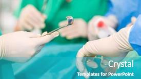  Presentation with emergency room - Slide set consisting of asia food fried teriyaki chicken background and a violet colored foreground