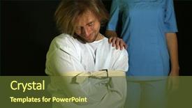  Presentation with mental hospital - Presentation with mentally ill man in strait background and a tawny brown colored foreground