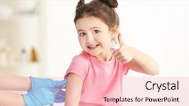  Presentation with female doctor - Amazing slide deck having hospital - vaccination concept female doctor vaccinating backdrop and a lemonade colored foreground