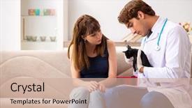  Presentation with vet - Colorful presentation enhanced with hospital cleaning - vet doctor visiting sick kittens backdrop and a coral colored foreground