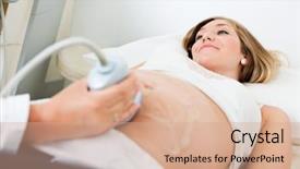  Presentation with pregnant woman - Slide deck enhanced with ginecolog - pregnant woman going background and a coral colored foreground