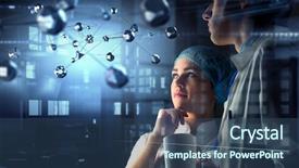  Presentation with working together - Amazing presentation theme having hospital code - two interns working together mixed backdrop and a ocean colored foreground