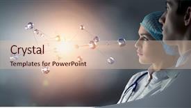  Presentation with interns - Audience pleasing slide set consisting of hospital code - two interns working together mixed backdrop and a lemonade colored foreground