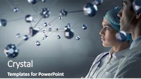  Presentation with working together - Beautiful slide deck featuring hospital code - two interns working together backdrop and a gray colored foreground