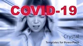  Presentation with anxiety - Audience pleasing presentation design consisting of hospital-crisis-stressed-asian-doctor backdrop and a light blue colored foreground