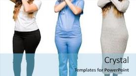  Presentation with railroad crossing railroad crossing sign - Audience pleasing PPT theme consisting of hospital denials - collage of beautiful young woman backdrop and a light blue colored foreground