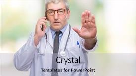  Presentation with doctor asian obese - Colorful presentation design enhanced with hospital denials - handsome senior doctor man talking backdrop and a  colored foreground