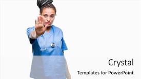  Presentation with hand surgeon - Amazing slide set having hospital denials - young braided hair african american backdrop and a white colored foreground