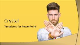  Presentation with medical sign - Presentation consisting of hospital denials - young handsome doctor man wearing background and a  colored foreground