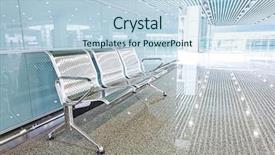  Presentation with statuary hall - Presentation design featuring hospital design - ground floor hall of office background and a light blue colored foreground