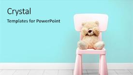  Presentation with turquoise - PPT layouts featuring hospital design - little bear sits background and a arctic colored foreground