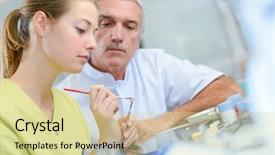  Presentation with dental assistant - Amazing presentation having hospital emergency plan - dental assistant backdrop and a blonde colored foreground