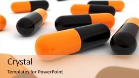  Presentation with poison - Slide deck with hospital falls - orange black -pills close up background and a coral colored foreground