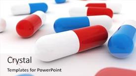  Presentation with capsules pills pill doctor prescription - Colorful presentation enhanced with hospital falls - pills close up backdrop and a lemonade colored foreground