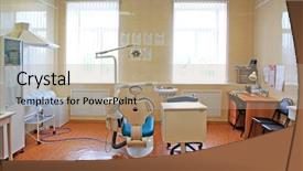  Presentation with cabinet - PPT theme enhanced with hospital floor - dental cabinet background and a  colored foreground