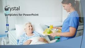  Presentation with patient care and weight loss - Amazing PPT theme having hospital food - breakfast for patient backdrop and a  colored foreground