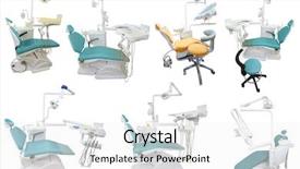  Presentation with chairs - Slide deck having hospital furnitures - image of dental chairs isolated background and a white colored foreground