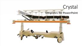  Presentation with medical law and ethics - Presentation enhanced with hospital furnitures - mobile medical bed isolated background and a white colored foreground