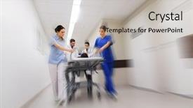  Presentation with reanimation - Theme enhanced with hospital gurney to emergency background and a light gray colored foreground