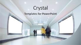  Presentation with modern school building - Theme having hospital hallway - corridor of modern building background and a sky blue colored foreground