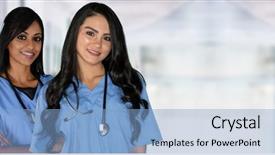  Presentation with design medical hospital - Audience pleasing presentation design consisting of hospital in the medical field backdrop and a  colored foreground