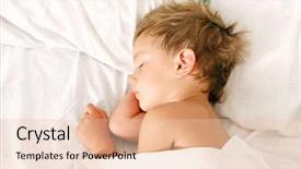  Presentation with sleeping - Slides with hospital kids - portrait of sleeping boy background and a lemonade colored foreground