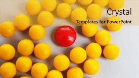  Presentation with pills - Theme with hospital leadership - individuality concept pills close-up background and a gold colored foreground