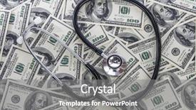  Presentation with health cost - Slide set consisting of healthcare payments - health care cost background and a gray colored foreground