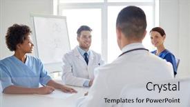  Presentation with health education - Cool new PPT theme with hospital medical education health care backdrop and a  colored foreground