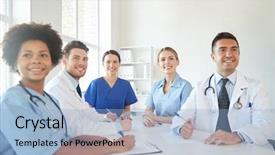  Presentation with health education - Audience pleasing PPT layouts consisting of hospital medical education health care backdrop and a light blue colored foreground