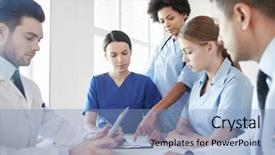  Presentation with health education - Cool new PPT theme with hospital medical education health care backdrop and a  colored foreground