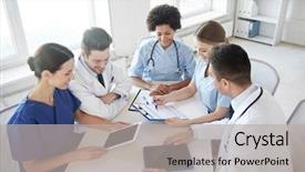  Presentation with health education - PPT theme consisting of hospital medical education health care background and a  colored foreground