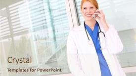  Presentation with nurse - PPT theme having hospital on cell phone background and a  colored foreground