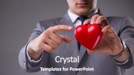  Presentation with loving hearts love heart candy - Cool new PPT theme with hospital pain management - businessman holding red heart backdrop and a dark gray colored foreground