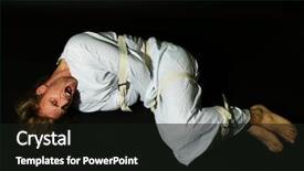  Presentation with mentally - Beautiful PPT theme featuring hospital restraint - mentally ill man in strait-jacket backdrop and a  colored foreground