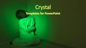  Presentation with mentally - Beautiful slide deck featuring feta cheese with knife and bunch of cherry tomatoes on wood with herbs backdrop and a tawny brown colored foreground