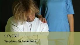  Presentation with mentally - PPT theme with hospital restraint - mentally ill man in strait-jacket background and a yellow colored foreground