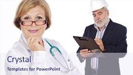  Presentation with construction - PPT theme consisting of qatar islamic cultural centre in doha at night background and a tawny brown colored foreground