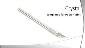  Presentation with knife stand - Amazing presentation having hospital score - sharp hobby knife isolated backdrop and a  colored foreground