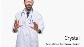  Presentation with special education young adult man - Audience pleasing slides consisting of hospital violence - adult hispanic doctor man backdrop and a white colored foreground