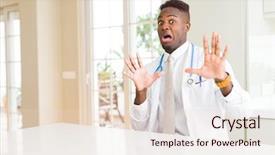  Presentation with african american talent show - Presentation theme consisting of hospital violence - african american doctor man background and a lemonade colored foreground