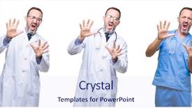  Presentation with panic - Audience pleasing slides consisting of hospital violence - collage of handsome senior hoary backdrop and a sky blue colored foreground