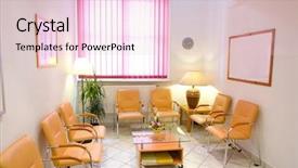  Presentation with friendly - PPT theme with hospital waiting room - friendly anteroom of a private background and a lemonade colored foreground