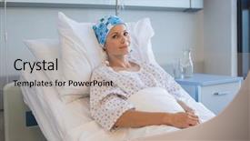  Presentation with chemotherapy - Cool new slides with hospital ward after chemotherapy backdrop and a light gray colored foreground