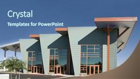  Presentation with commercial - Cool new PPT layouts with hospital warehouse - modern commercial facility backdrop and a  colored foreground