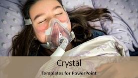  Presentation with hospital mask - Presentation consisting of hospital with an oxygen background and a coral colored foreground